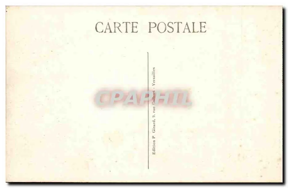 Versailles — Die Großen Fontänen am Bassin des Neptun — Edition P. Girard - Rückseite