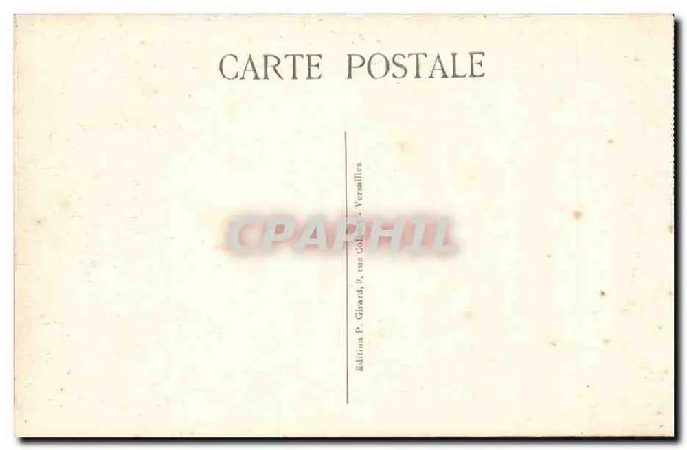 Versailles — Der Park - Königliche Allee und Apollo-Becken — Edition P. Girard, Versailles - Rückseite