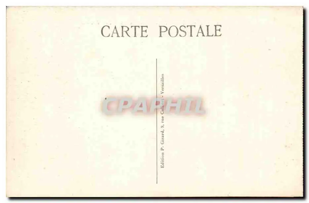 Versailles — Facha do Palácio — Vista frontal. — Edição P. Girard, 3, rue Colocci, Versailles - Verso