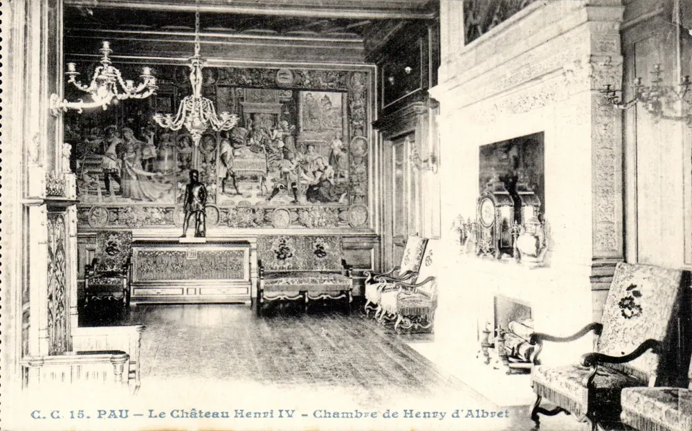 Pau — Schloss Henry IV — Zimmer von Henry d'Albret — C.C. 15 - Vorderseite