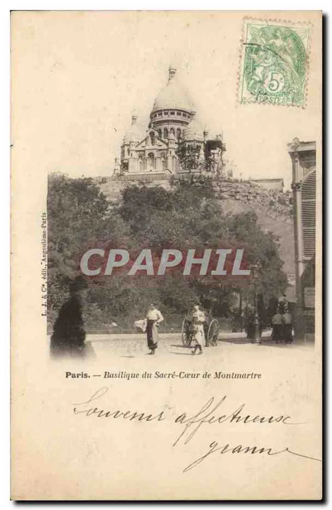 Paris — Basilika des Heiligen Herzens von Montmartre — L. J. & Cie, Verleger, Argonville, Paris - Vorderseite