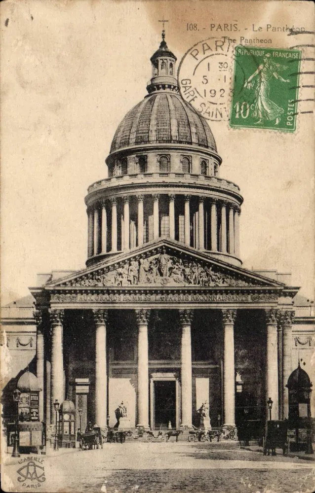 Paris - A Vista do Panteão — editor Labeille, n° 108 - Frente