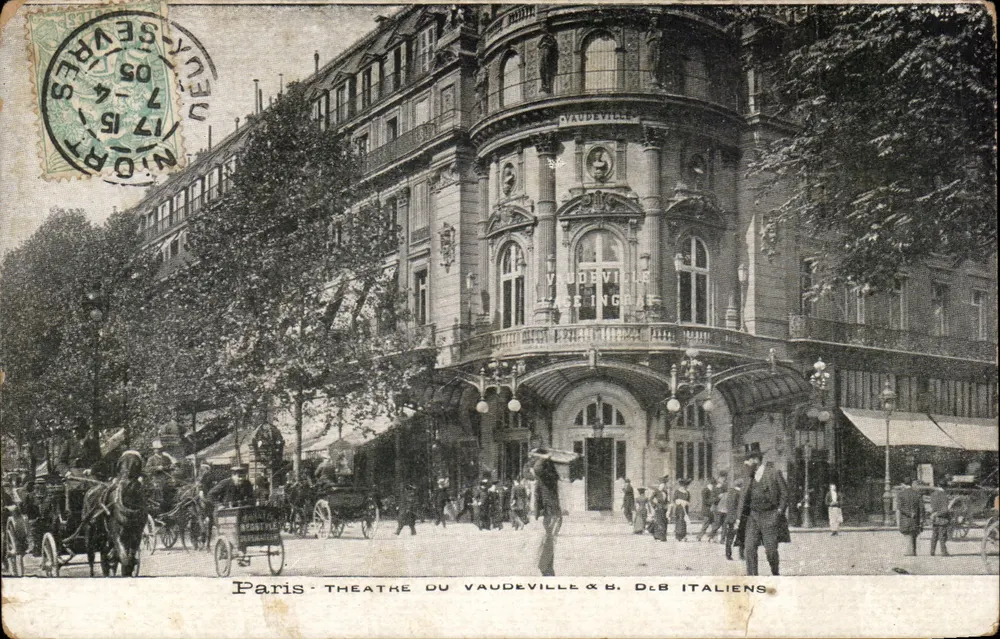 Paris - Theater du Vaudeville & S. D. B. Italiens — Verlag unbekannt, Seriennummer nicht sichtbar - Vorderseite