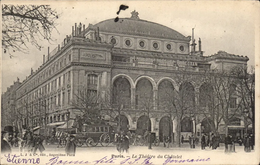Paris — O Teatro do Châtelet — L. J & Cie, editor, Angouilhame-Paris - Frente