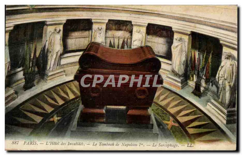 Paris — Das Hôtel des Invalides — Das Grab von Napoleon I — Der Sarg — LL. — N° 887 - Vorderseite