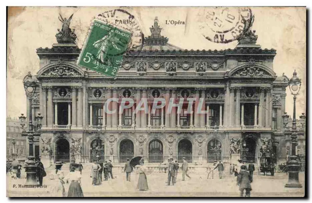 L'Opéra — façade principale — P. Marmuse, Paris - Frente
