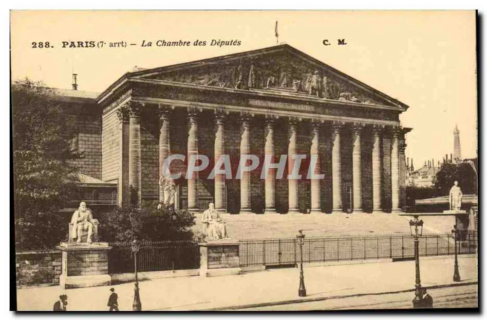 Parigi (7° arr.) — La Camera dei Deputati — C. M. n° 288 - Recto