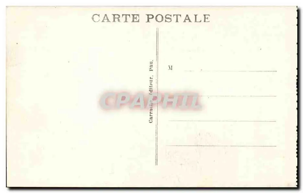Pau — Schloss Henri IV — Das Zimmer — Carrache, Pau, n°17 - Rückseite