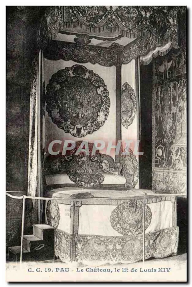 Das Schloss, das Bett Ludwigs XIV — Pau — C.G. 19 - Vorderseite