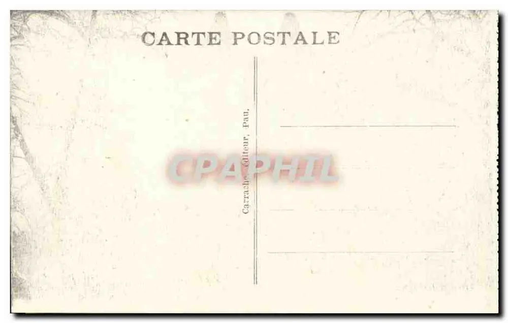 Pau — Schloss (von der Niederen Ebene aus gesehen) — Carnache, Verlag Paul - Rückseite