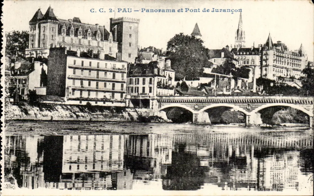 Pau — Panorama i most Jurançon — G.C. 2 - Awers