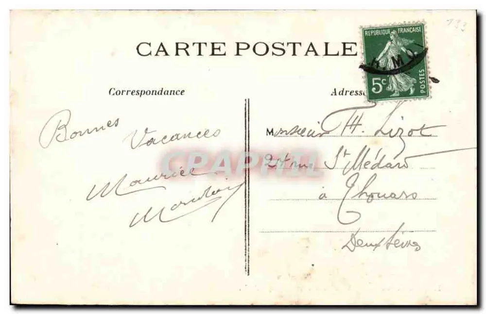 Angora-Ziegen (Tibet) — Jardin des Plantes — J. H. Nr. 392 - Rückseite