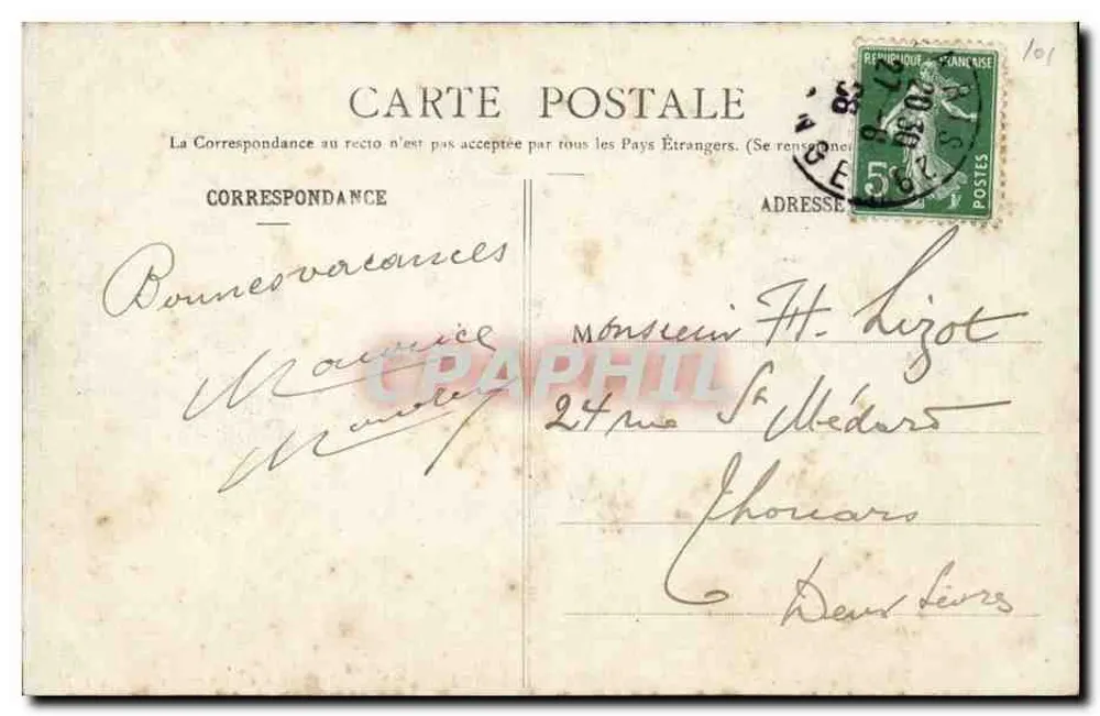 Daim Cervus - Damas (Europa) — Jardin des Plantes, Paris — J.H. n°379 - Rückseite