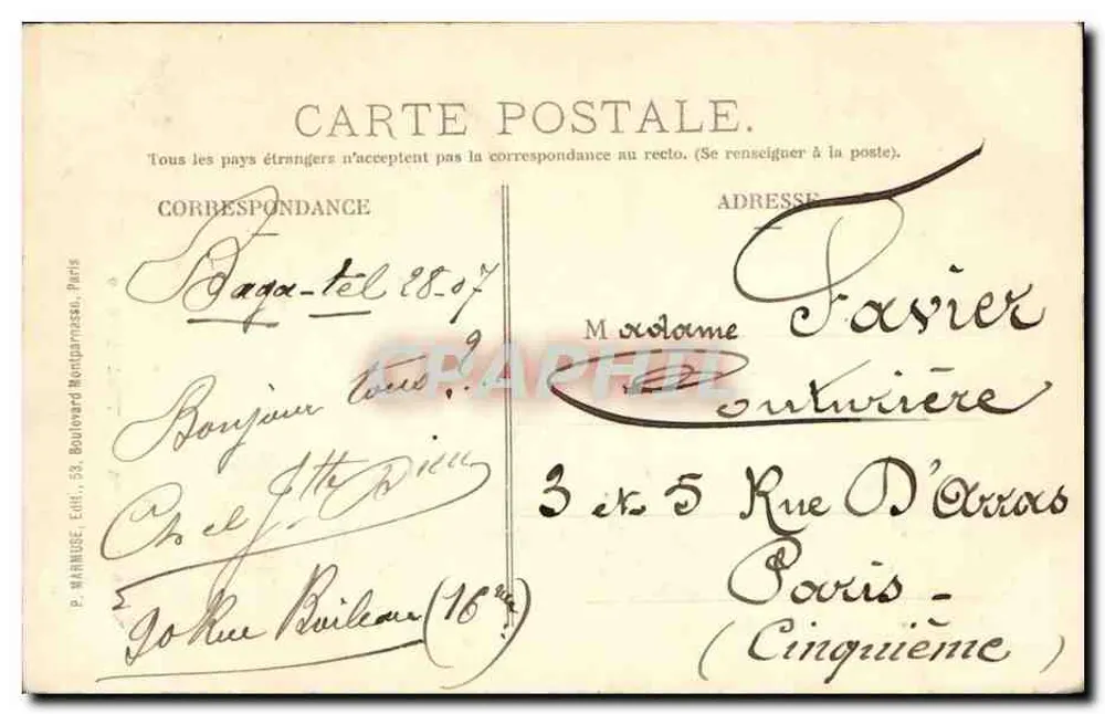 6 Bagatelle — Versailles — Em direção às Écuries - Verso