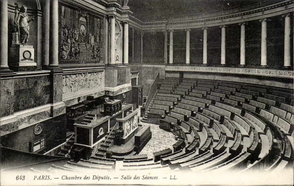 PARIS — Kammer der Abgeordneten — Sitzungssaal — LL. — n° 643 - Vorderseite