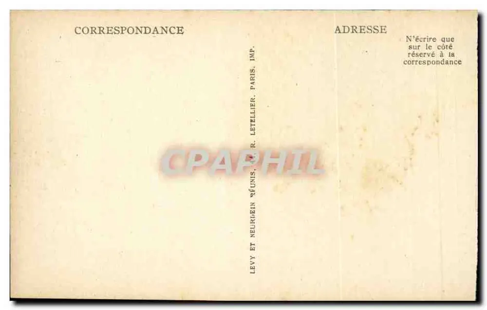 Cala's — O Farol — LL — Editor R. Letellier, Paris - Verso