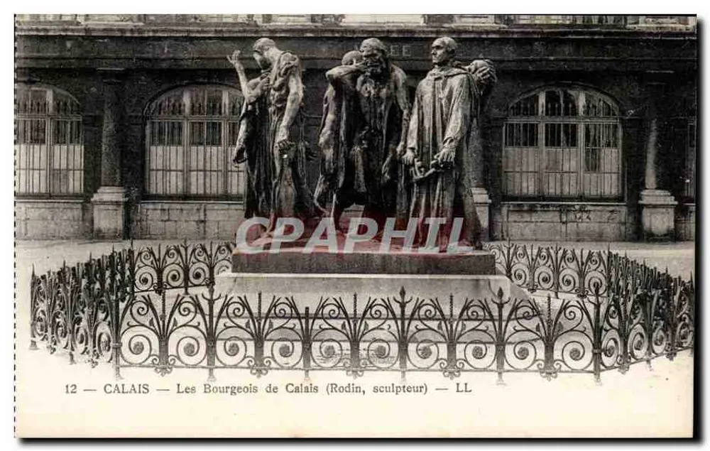 Calais — Die Bürger von Calais (Rodin, Bildhauer) — LL - Vorderseite