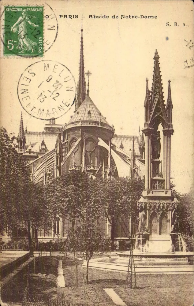 Paris — Abside da Catedral de Notre-Dame — S.R.A. - Frente