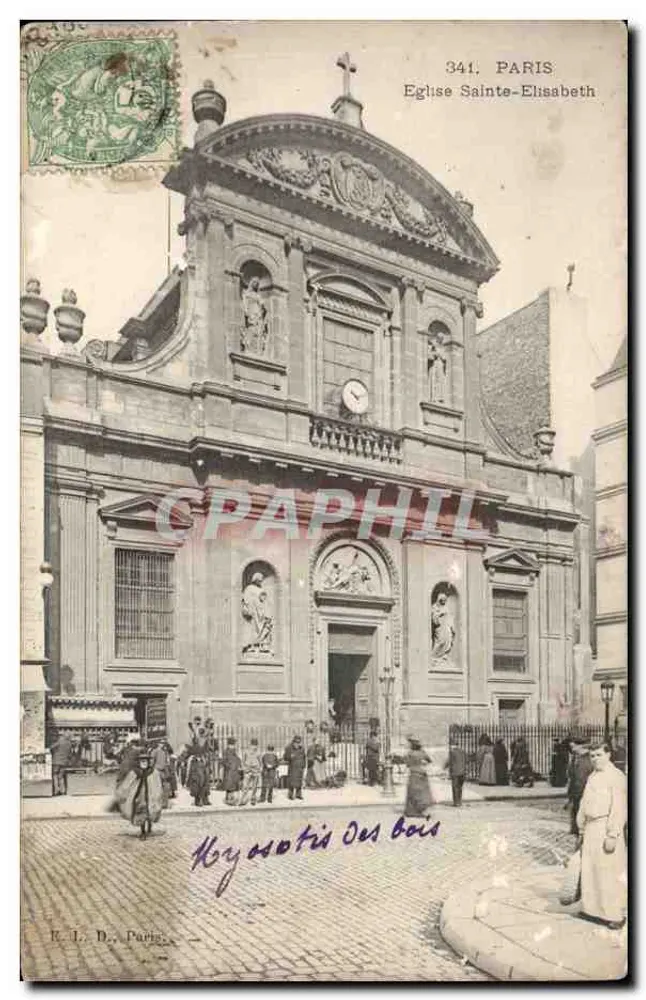 Igreja de Santa Elisabeto — Paris — E. L. D., Paris, n°341 - Frente