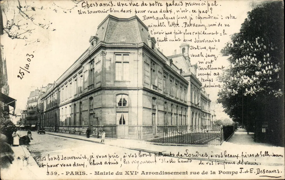 Mairie du XVIe Arrondissement — Paris — éditeur N. 359 - Recto
