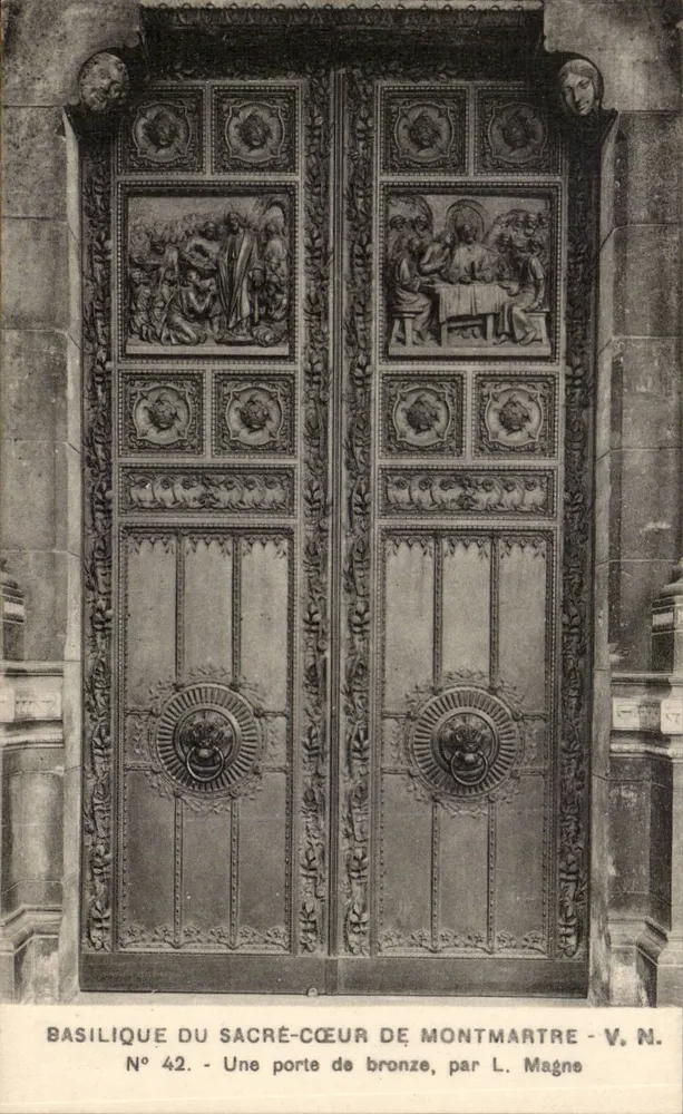 Basilika des Heiligen Herzens von Montmartre — Bronze-Tür von L. Magne — V.N. N° 42 - Vorderseite