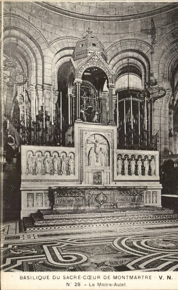 Basilika des Heiligen Herzens von Montmartre — Der Hauptaltar — V.N. Nr. 29 - Vorderseite
