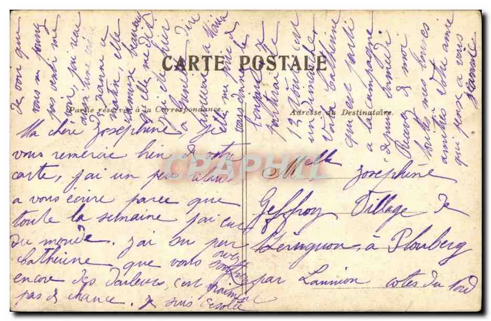 Paris — A Torre Eiffel — Editor desconhecido, número de série não visível - Verso