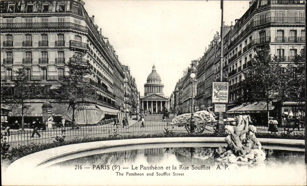 Paris (5. Bezirk) — Der Panthéon und die Rue Soufflot — A.P. — n°216 - Vorderseite