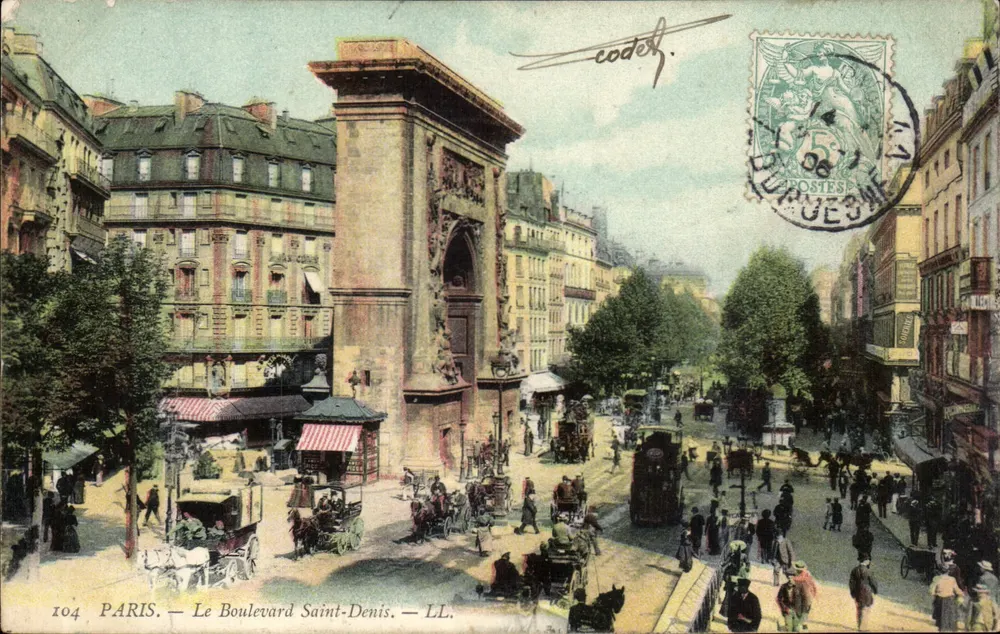 PARIS — Le Boulevard Saint-Denis — LL. — Éditeur LL. — N° 104 - Frente