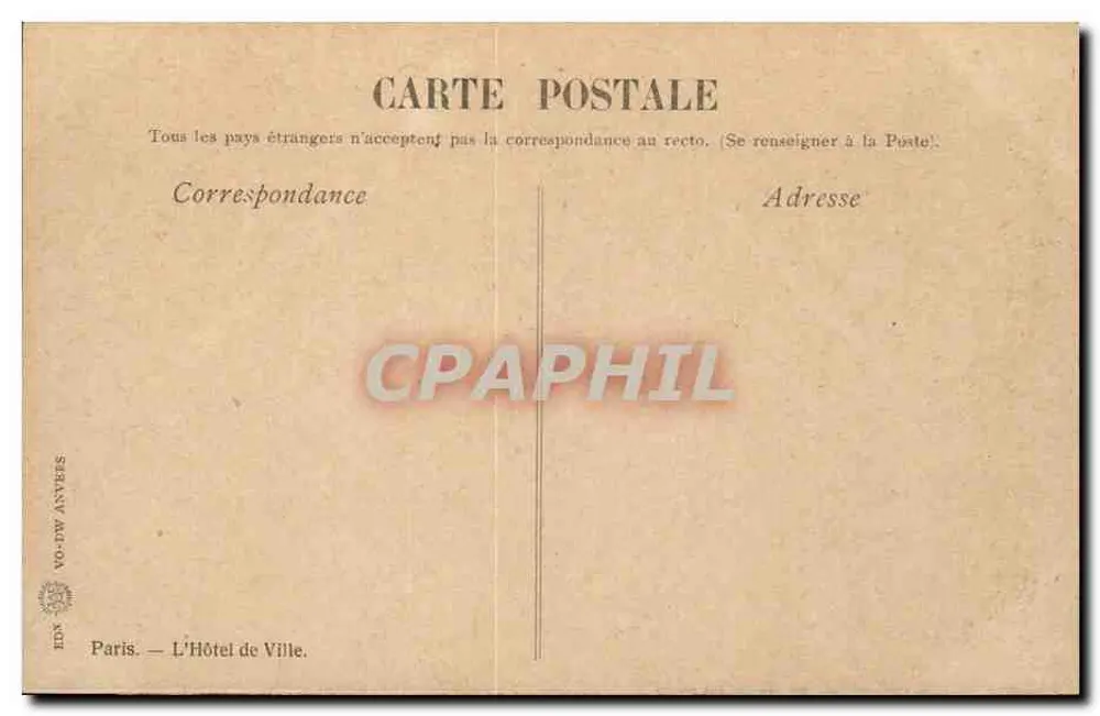 Ansicht von Paris — Brücke und Werbetauchboot — Verlag: Stadt Paris - Rückseite