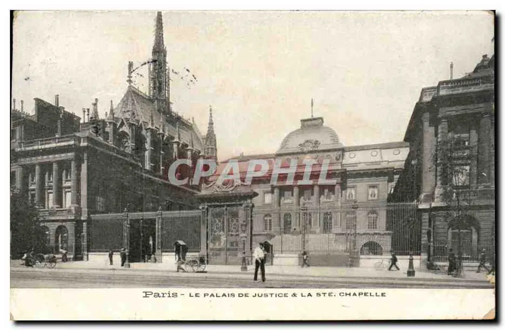 Paris - Das Palast der Gerechtigkeit & die Heilige Kapelle - Vorderseite