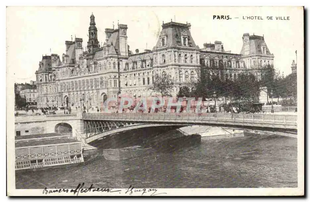 Paris — O Hotel de Ville — editor Graphe - Frente