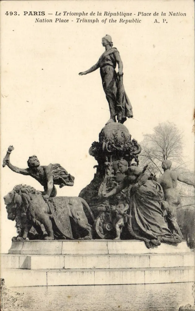 Paris — Der Sieg der Republik — Place de la Nation — A.P. - Vorderseite