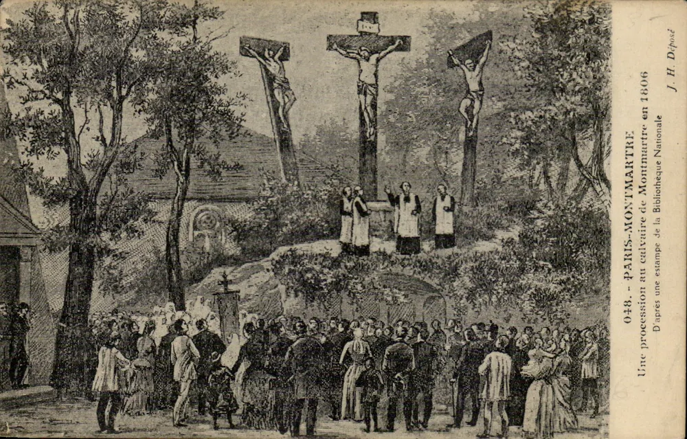 Protokoll der Prozession am Kalvarienberg Montmartre im Jahr 1806 — J.H. Déposé - Vorderseite