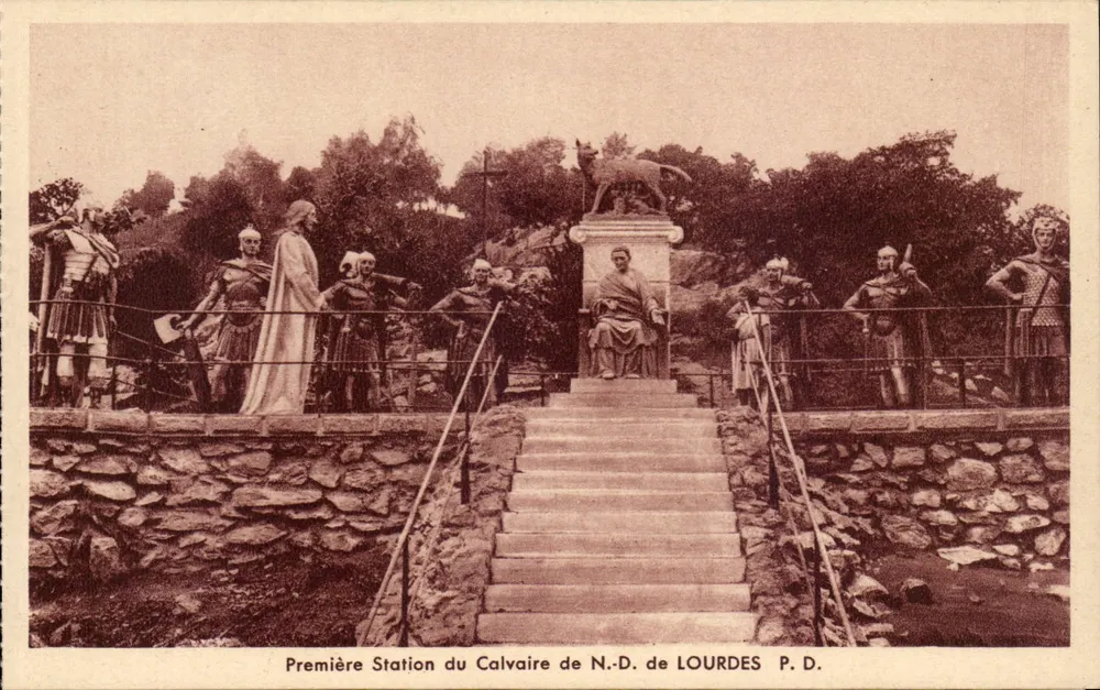 Erste Station des Calvariums der N.-D. de Lourdes — P.D. - Vorderseite