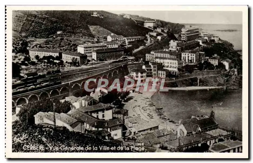 Cerbère — Allgemeiner Blick auf die Stadt und den Strand — Les Éditions NABO — Toulouse - Vorderseite