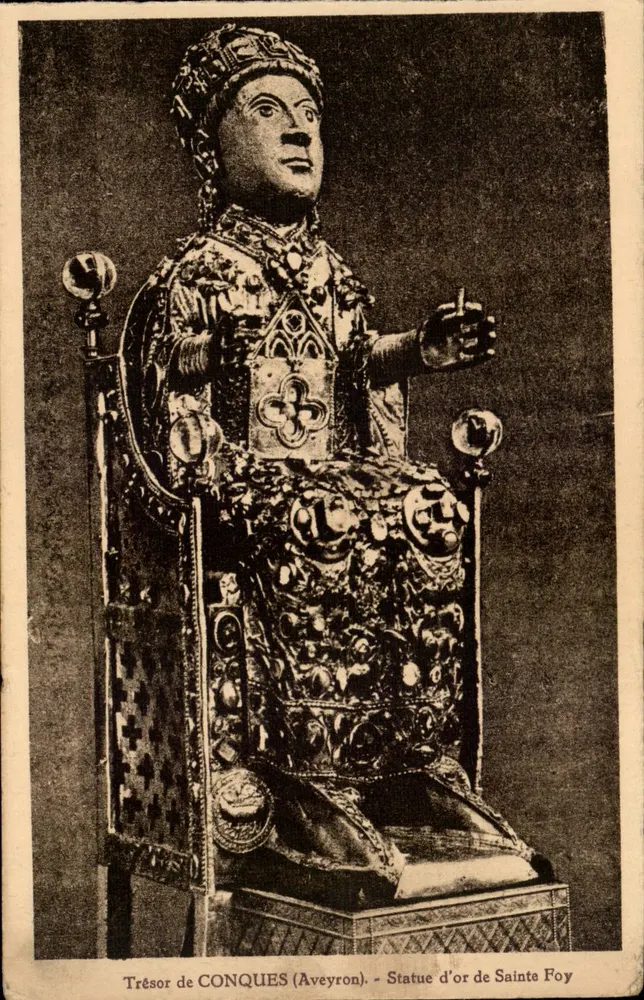 Goldene Statue der hl. Foy — Schatz von Conques (Aveyron) — Édit. du Pèlerinage - Vorderseite