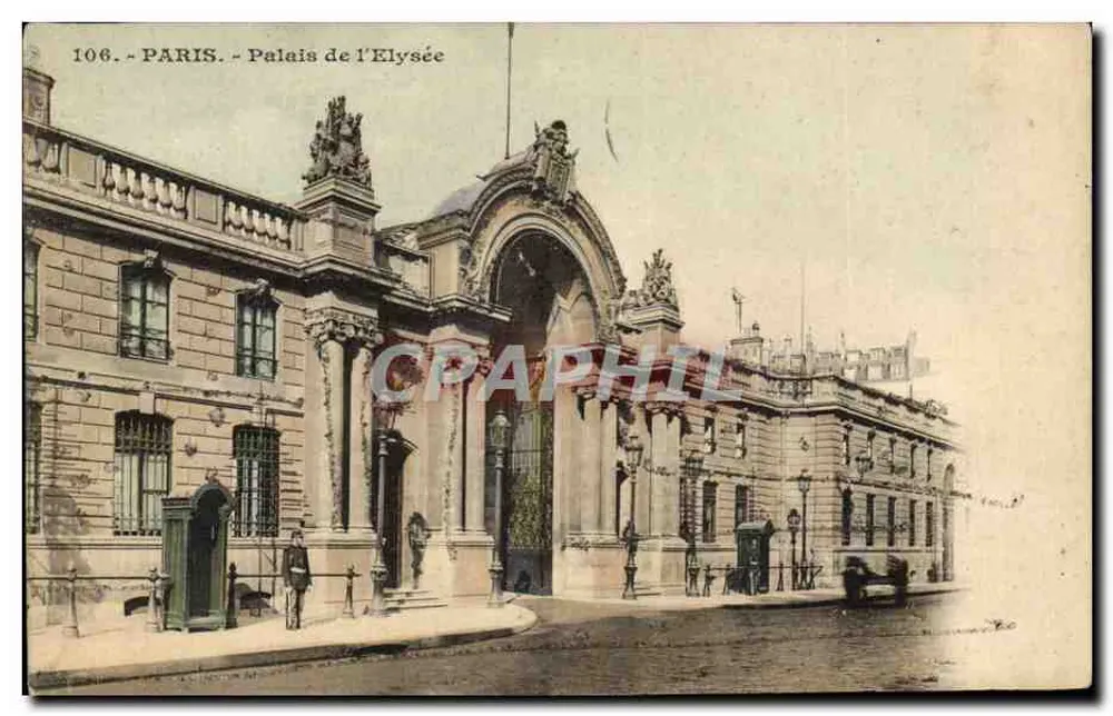 Paris - Palácio do Élysée — editor: B. Lévy & Cie, n° 106 - Frente