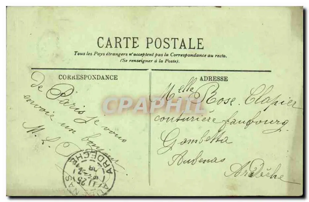 Paris — Eingang zum Élysée — LL. n° 561 - Rückseite