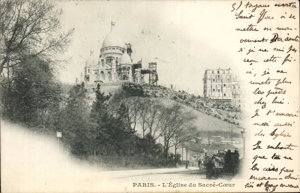 Paris - A Igreja do Sagrado Coração — editor desconhecido, número de série não visível - Frente
