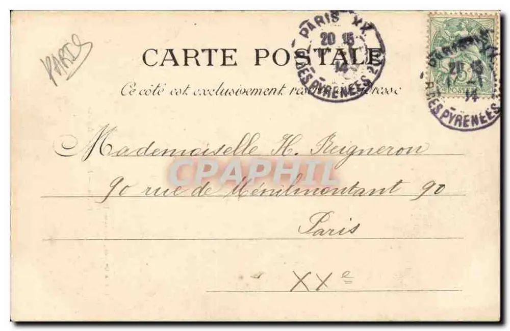 Fontaine Médicis — Paris — L. J. & Cie, editor, Angoustrême-Paris - Verso