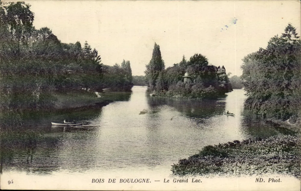 Bois de Boulogne — Der Große See — ND. Phot. - Vorderseite