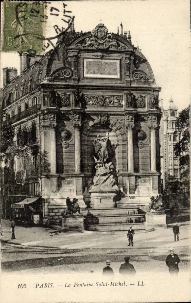 PARIS — A Fonte Saint-Michel — LL, n° 105 - Frente