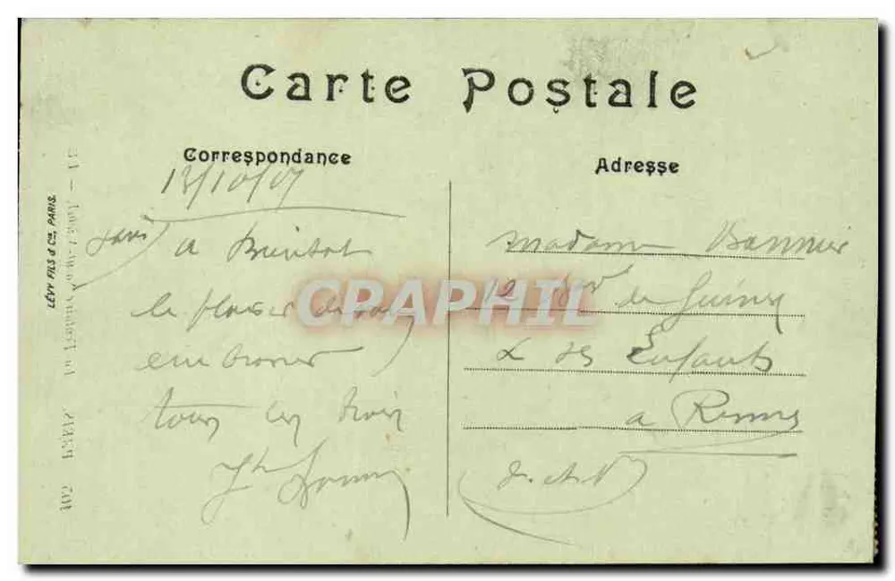 PARIS — A Fonte Saint-Michel — LL, n° 105 - Verso