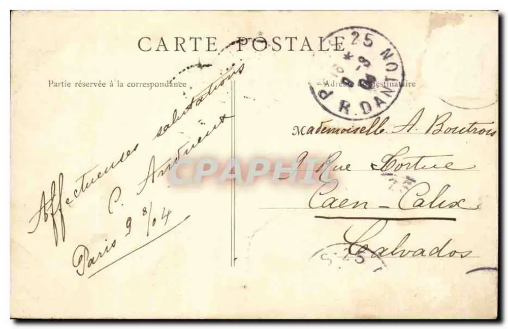 Paris — See und Felsen der Buttes-Chaumont — E.R., Paris (1) - Rückseite