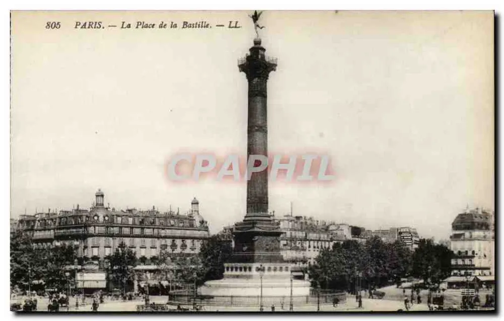Paris — A Place de la Bastille — LL, n° 805 - Frente