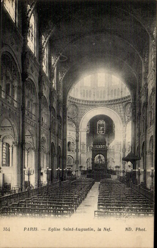 Paris — Igreja de São Agostinho, a Nave — ND. Phot. - Frente