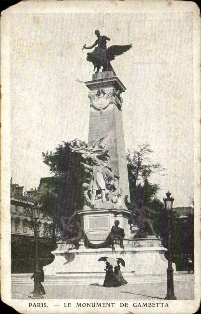 Paris — O Monumento de Gambetta — editor P. Truchot, Paris - Frente