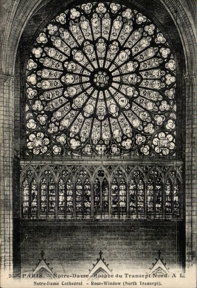 Notre-Dame-Kathedrale — Rosefenster (Nordtransept) — A. L. Éditions Artistiques - Vorderseite