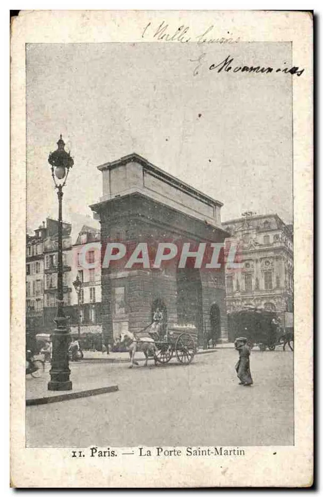 Paris — Ansicht der Porte Saint-Martin — Sammlung Le Petit Parisien, Nr. II - Vorderseite